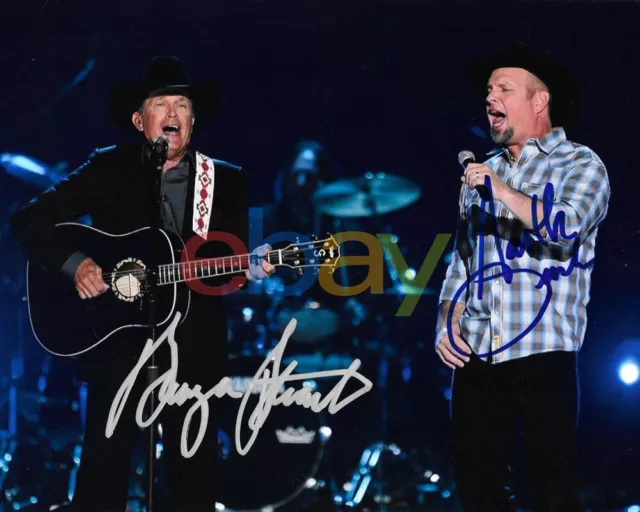 GARTH BROOKS & GEORGE STRAIT Signed 8x10 Photo reprint