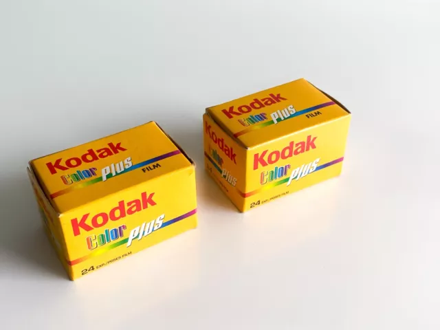 2 X Kodak Color Plus 200 ISO 35mm Camera Film - Expired Sealed - 24 Exposure