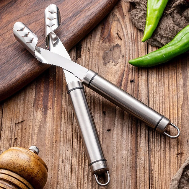 SERRATED SEED REMOVER Kitchen Tool,Jalapeno Pepper Corer Seed Remover