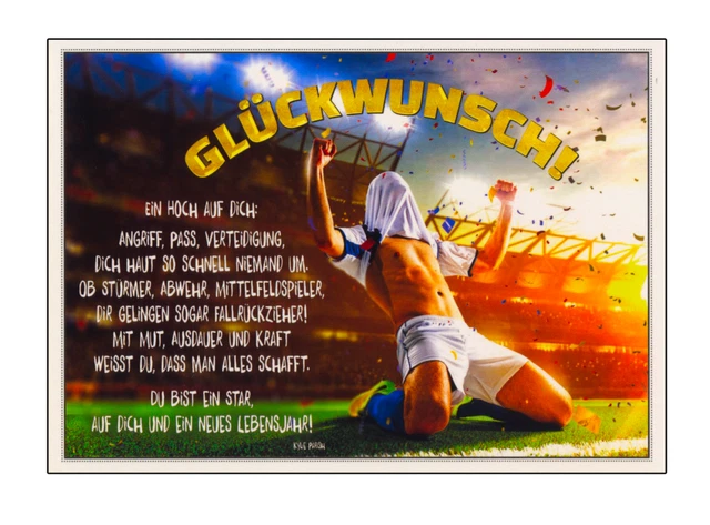 FUSSBALL GEBURTSTAGSKARTE GL CKWUNSCHKARTE Geburtstag Spruch Gru karte fussball-geburtstagskarte-gl-ckwunschkarte-geburtstag-spruch-gru-karte