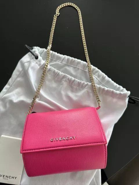 Givenchy Mini Pandora Box Leather Shoulder Bag pink. RARE SOLD OUT