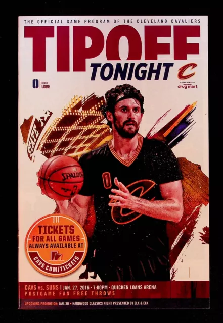 Cleveland Cavaliers Phoenix Suns NBA Game Program 2016 Championship Season