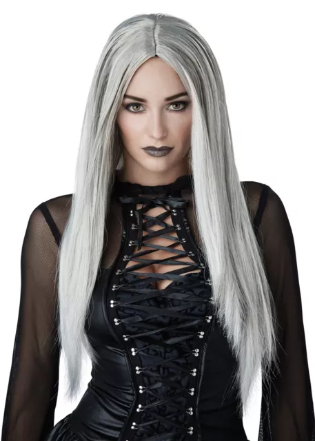 Witch Vampire Gothic Matriarch Women Adult Costume Wig - Black or Grey