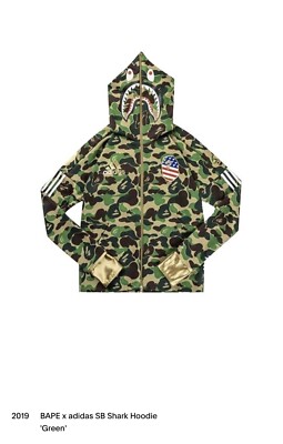 BAPE X ADIDAS Abc Camo Firebird Shark 