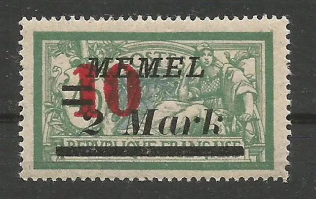 MEMEL,  INTERESSANTE  "AUFDRUCK / ÜBERDRUCK"  MARKE, Mi.Nr. 121, POSTFRISCH / **