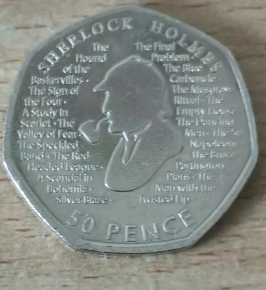 Sherlock Holmes 2019 50p Fifty Pence Coin Rare Collectable Uncirculated