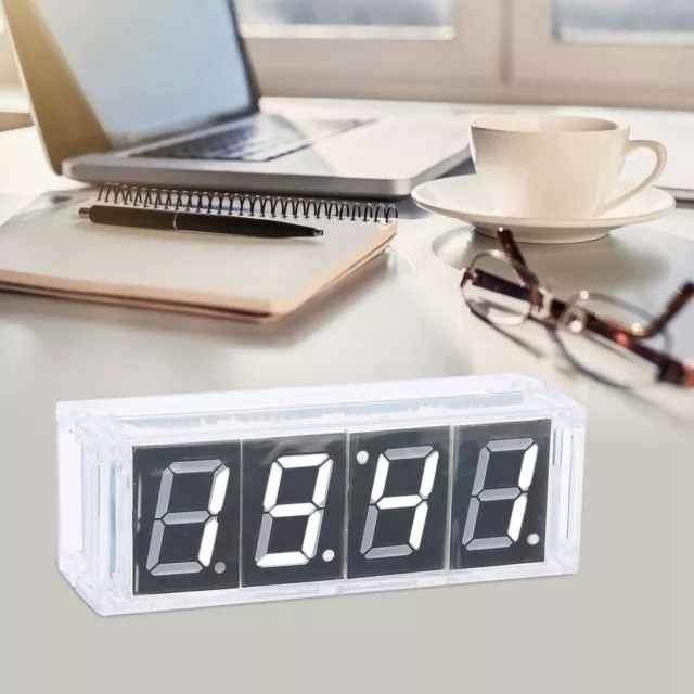 4-Digit LED Digital Clock Auto Display Time/Temperature Electronic DIY Kit Clock
