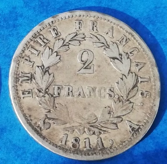 2 Francs Napoleon 1811 A Argent Silver