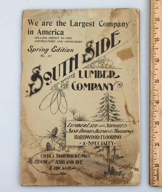 VINTAGE 1901 SOUTH Side Lumber Co. Catalog 22nd & Ashland Chicago Doors