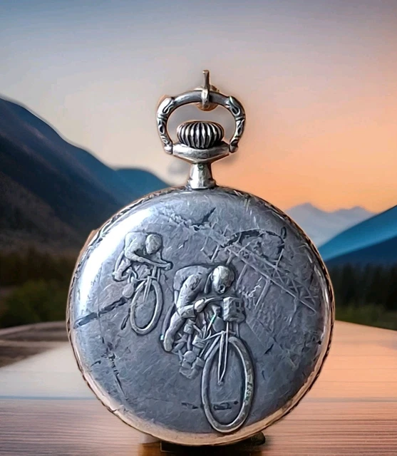 Chaîne De Montre à Gousset Métal Argenté – Style Art Déco (avant 1920)