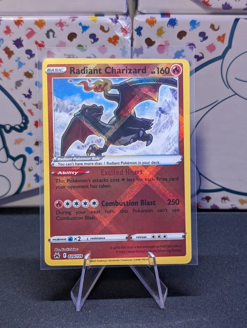 Pokemon Radiant Charizard 020/159  Crown Zenith Ultra Rare Trading Card