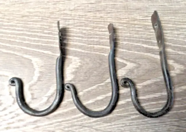 Hand forged 4 inch metal hooks