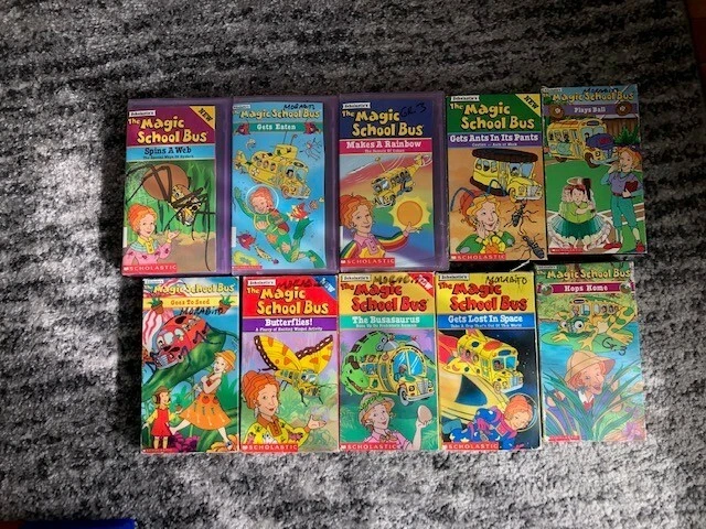 VINTAGE MAGIC SCHOOL bus vhs tapes scholastic lot of 10 £14.11 ...