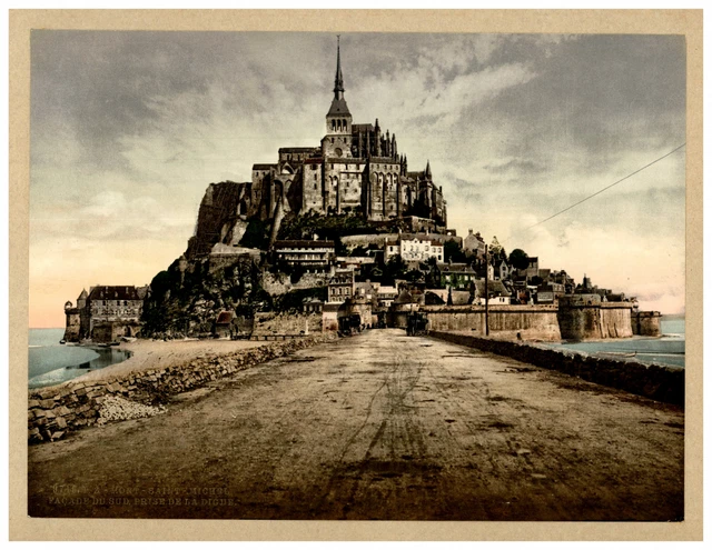 Photochromie Vintage De L'Acropole D'Athènes Avec Temple De Jupiter - Tirage Original 1901, Format 17x23 Cm