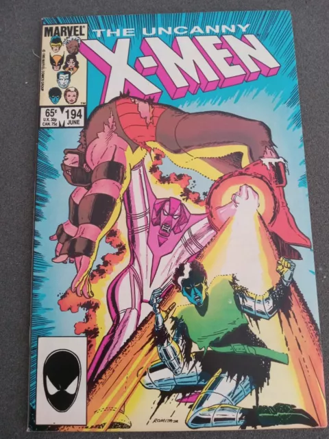 UNCANNY X-MEN #194 - Marvel 1985 - Juggernaut App - 1st App. Fenris Twins