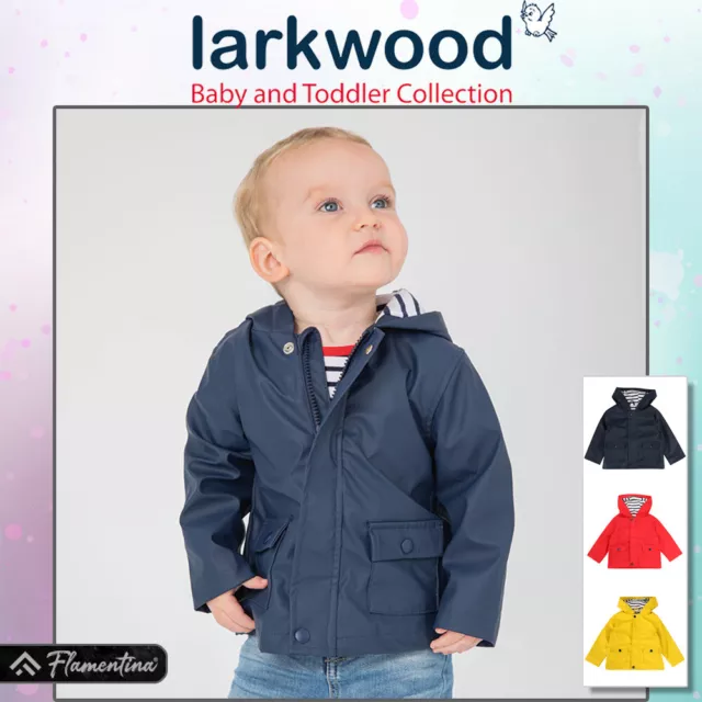 Baby Rain Jacket Larkwood Waterproof Hooded Top Zipper Toddler Boys Girls