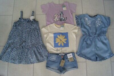Girls Summer Bundle Age 5-6 Years *Dress, Playsuit, New T Shirts & Shorts*