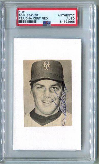 Tom Seaver Signed Cut Photo. Auto PSA JM Tom Seaver Signed Cut Photo. Auto PSA JM