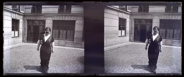 Women's Fashion Dress c1930 Photo NEGATIVE Glass Plate Vintage V36L6n 