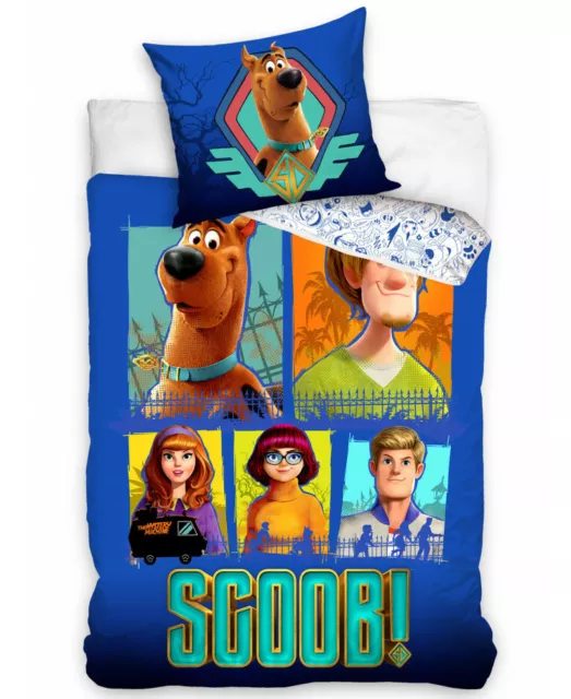 Parure de lit réversible Et Taie D'oreiller Equipe complète Scooby Doo  - 140 cm