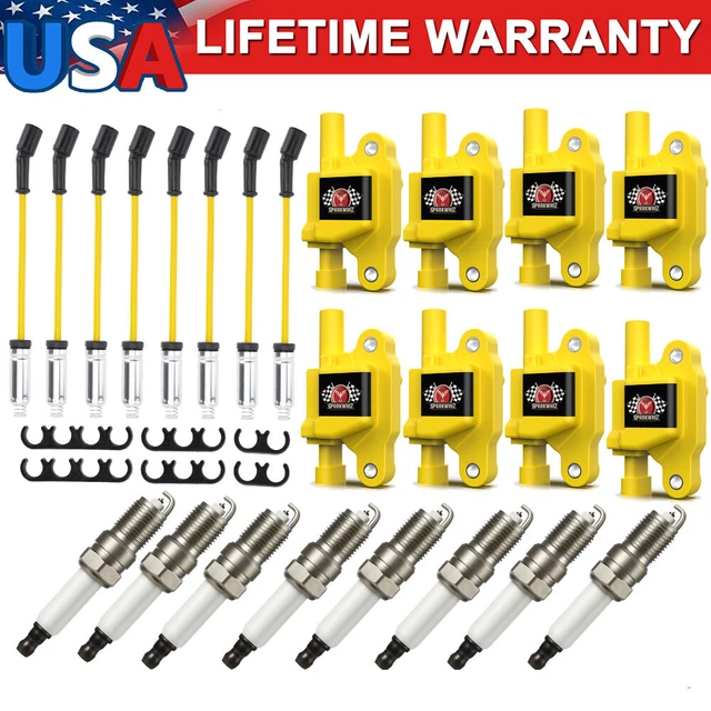 For Chevy 8 (pack) UF413 Ignition Coils + 41-962 Spark Plugs