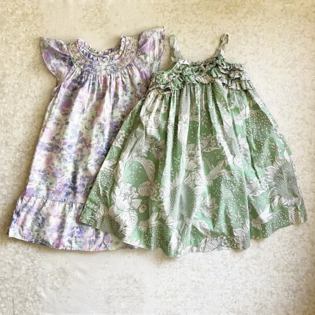 Lot of 2 Girls 5 5T baby Gap Dresses Sundresses Cotton Floral Print Summer