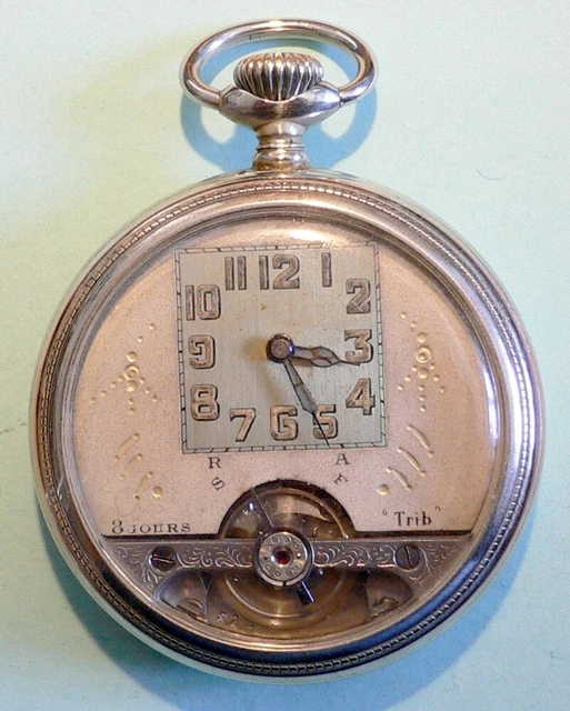 Mouvement Rare Montre à Gousset J. E. Dufour & Co - Mécanique, Chronomètre, Suisse, Très Bon état