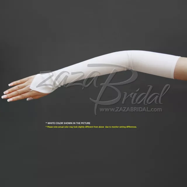 Stretch Dull Matte Satin Fingerless Gloves Opera Length/No Shine, Elegant Look