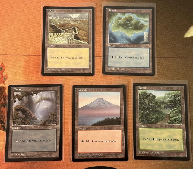 MTG - APAC lands set sealed 'clear' RARE pack of 5. Ultra