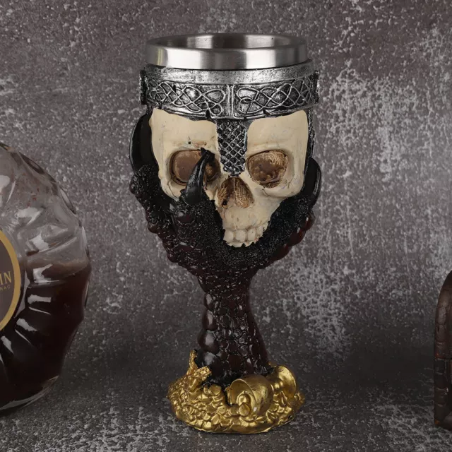 Skull Skeleton Eagle Claw Cup Wine Glass Cup Drinking Mug Goblet Halloween RE