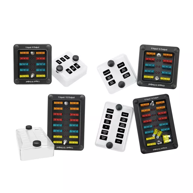 6 Way/12 Way Blade Fuse Box Block Holder ATO ATC for Car Marine RV Waterproof