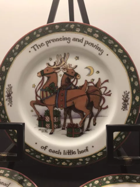 4 Portmeirion Studio Susan Wingket “ A Christmas Story” Dessert Plates set of 4
