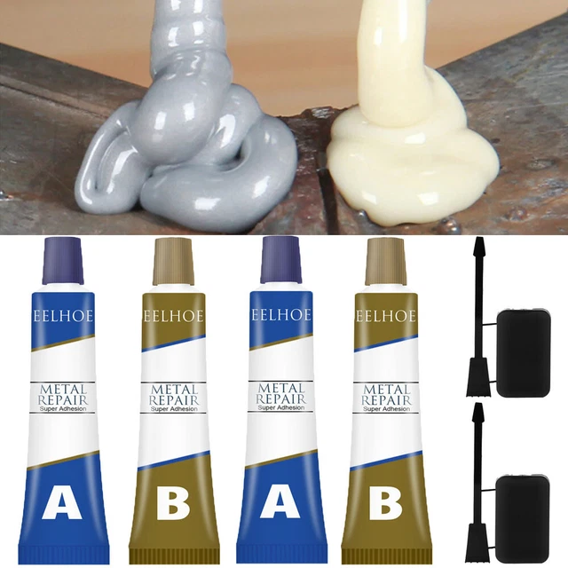 4x Industrial Heat Resistance Cold Weld Metal Repair Paste A&B Adhesive Gel Tool