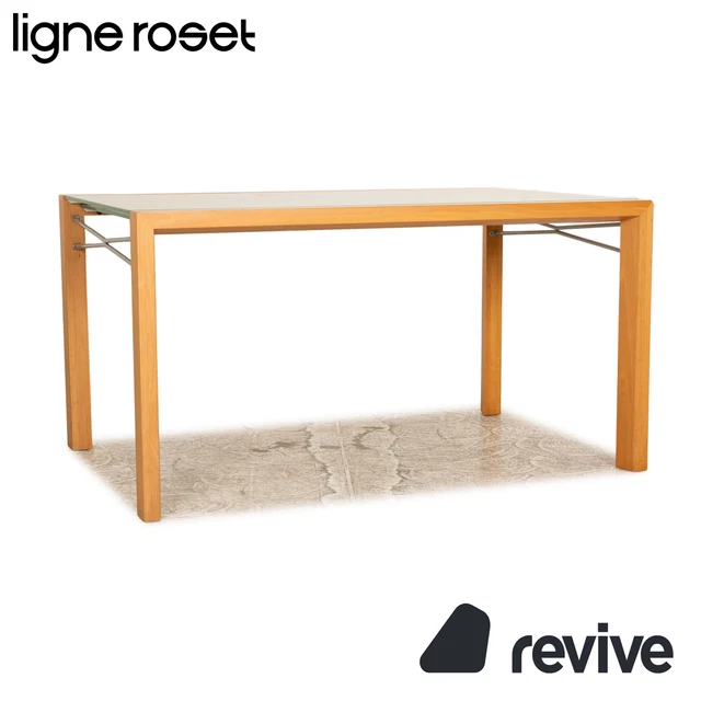 Ligne roset Extensia Mesa de Comedor Braun Madera Vidrio Función 140-260 x 95cm