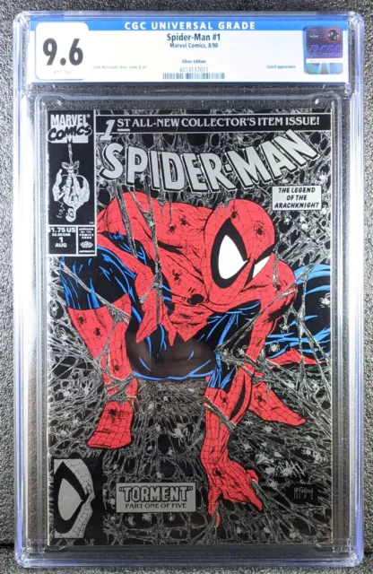 SPIDER-MAN 1  1990 CGC 9.8 NM - MINT Marvel  White Pages McFarlane SilverVariant