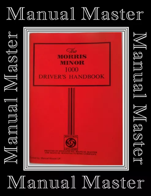 Morris Minor 1000 Driver's Handbook Owners Operator's Instructions Manual