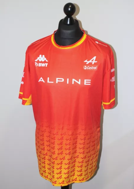 BWT Alpine F1 Team Formula 1 racing Fernando Alonso Spain shirt Size XXL