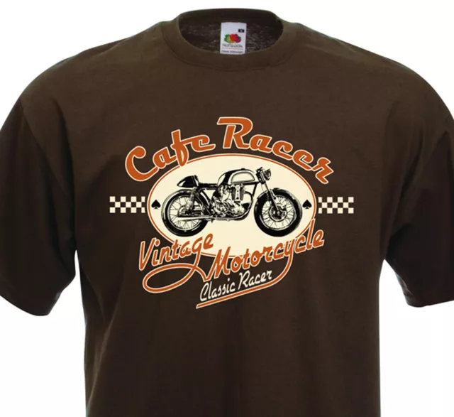 T-Shirt CAFE RACER Vintage Motorcycle BSA Custom Biker Motard Triumph ROCKERS