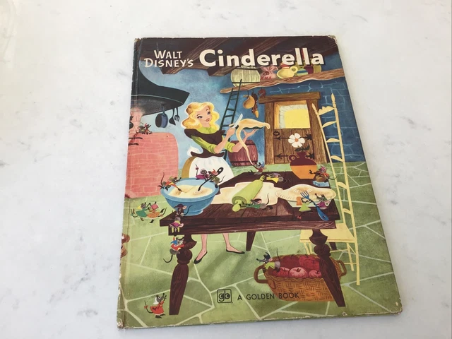 Walt Disney's Cinderella Hardcover Golden Book Vintage 1974  Children