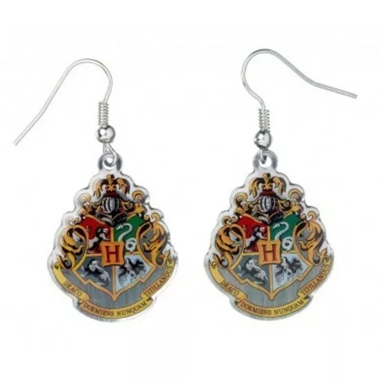 Harry Potter : HOGWARTS CREST Earrings from The Carat Shop UK