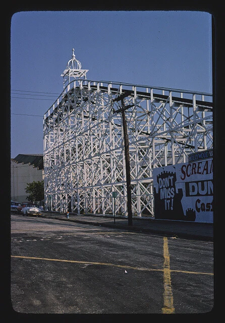 SCREAM ROLLER COASTER Wildwood New Jersey 1980s Historic Old Photo EUR