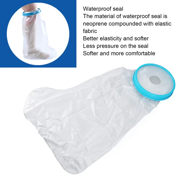 Cubierta protectora impermeable para pierna corta yeso reutilizable para pierna