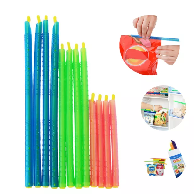 8PCS Useful Plastic Bag Clip Seal Stick Storage Bar Storage Bag Sealer ClaYREL