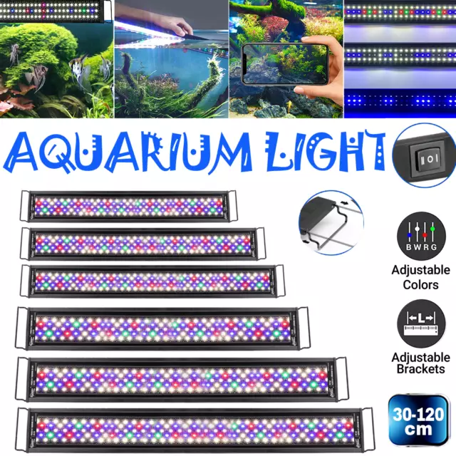 Aquarium Light Lighting Full Spectrum Aqua Plant Fish Tank Bar LED Lamp 30 120cm