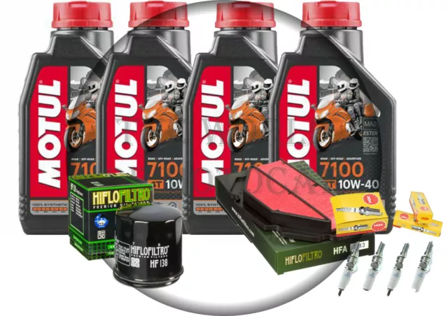 Kit Tagliando suzuki GSR 600 2006 olio motul 7100 10w40 + filtri + candele