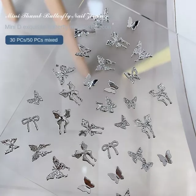 Zircon Exquisite Butterfly Jewelry Light Luxury 3d Mixed DIY Nail Accessories