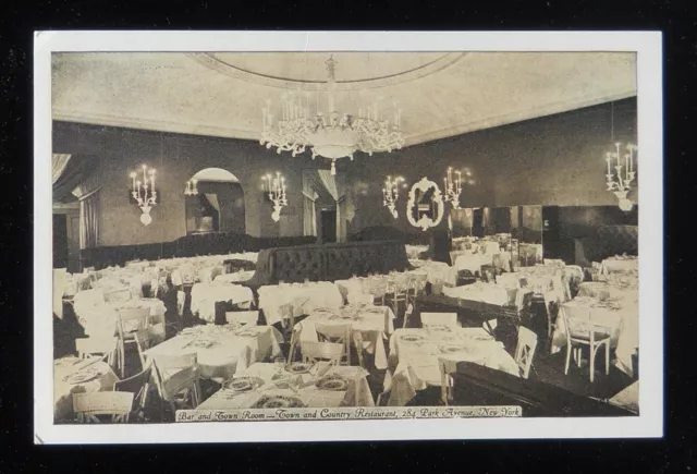 1930s INTERIOR Bar and Town Room Town and Country Restaurant 234 Park Ave NYC NY