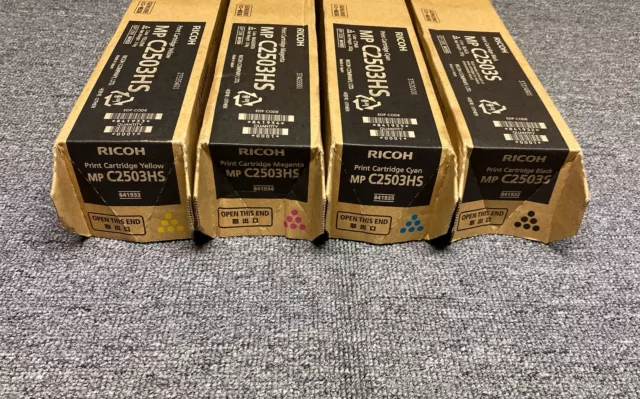 Genuine Ricoh MP C2503S / C2503 Toners - FULL TONER SET - 841932 /3/4/5 3