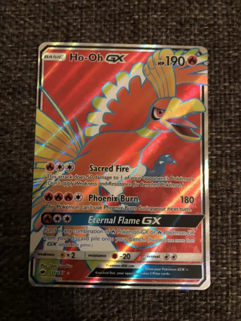 Ho-Oh GX 131/147 Full Art Ultra Rare Pokemon Card SM Burning Shadows Pack Fresh