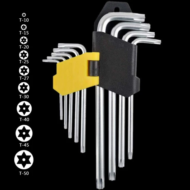 STARSHAPED HEX LOBE wrench set Torx wrench tamperproof driver set /9